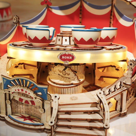 Tilt-A-Whirl - 3D Holzbausatz (elektrisch)