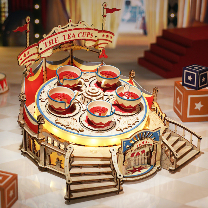 Tilt-A-Whirl - 3D Holzbausatz (elektrisch)