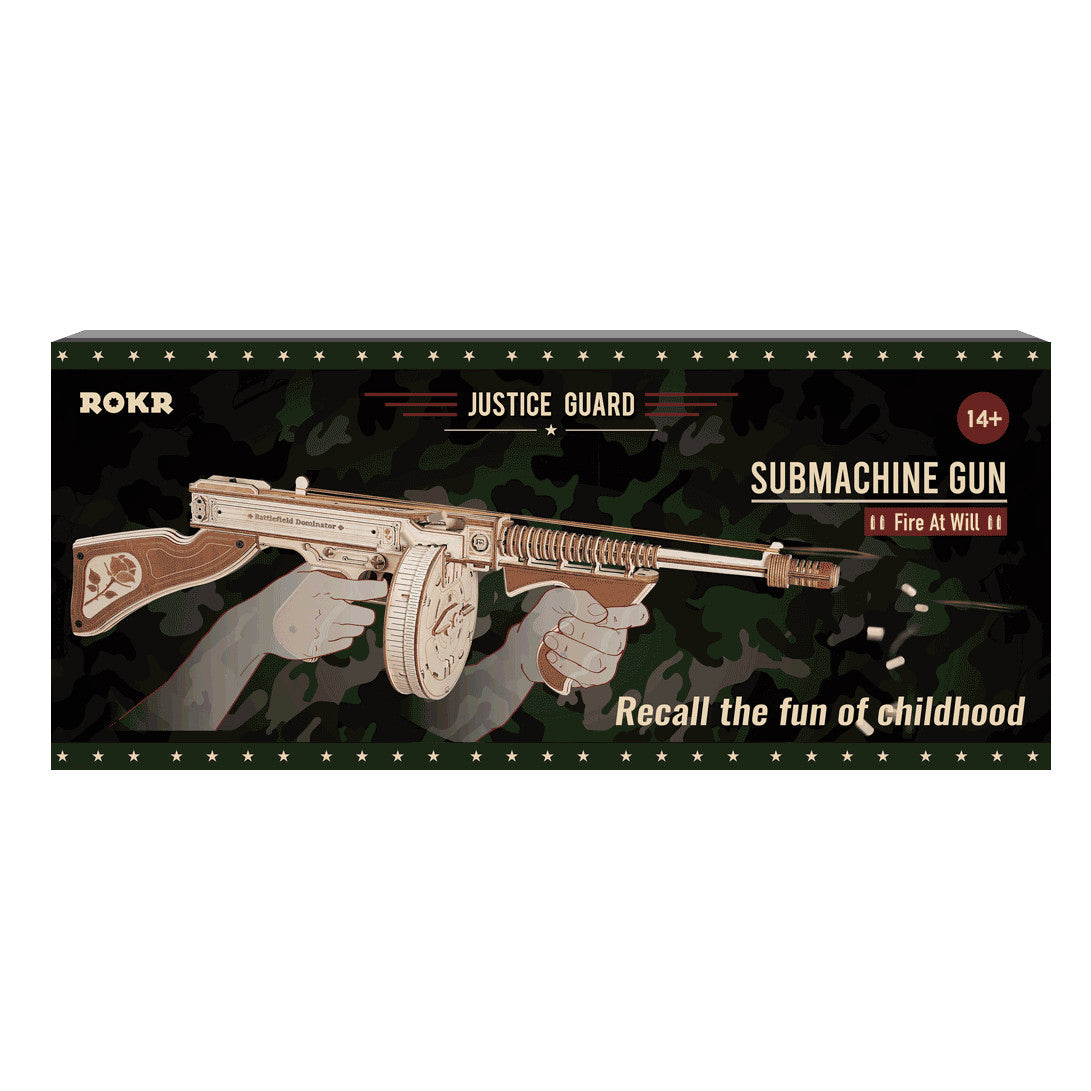 Tommy Gun Assault Rifle - 3D Holzbausatz