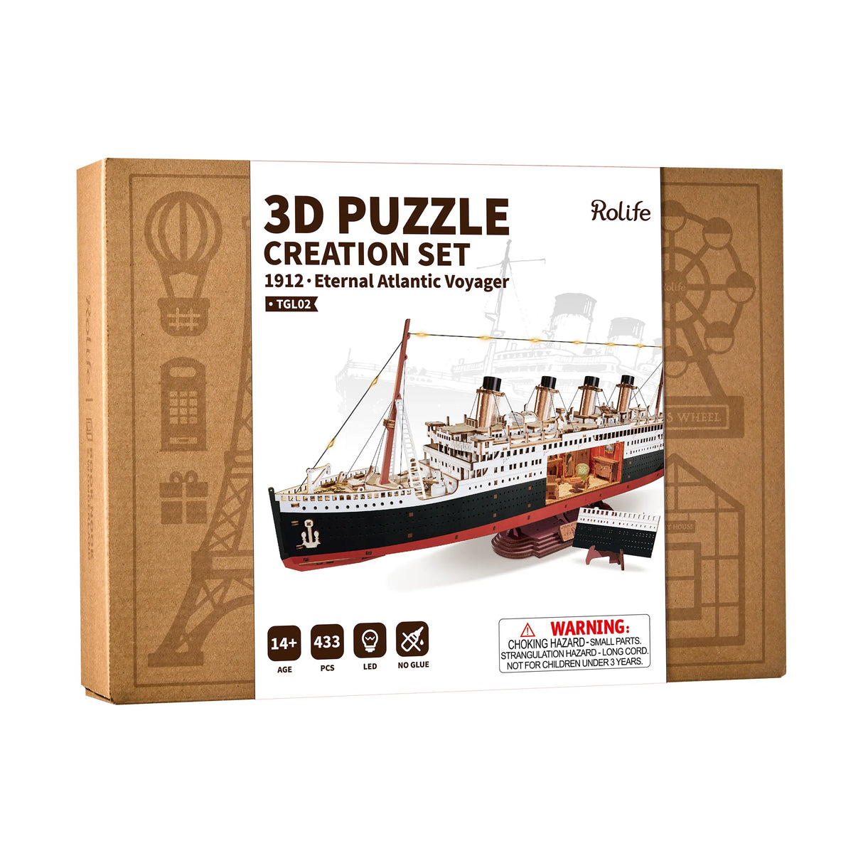 1912 Eternal Atlantic Voyager (Titanic) - 3D Holzbausatz
