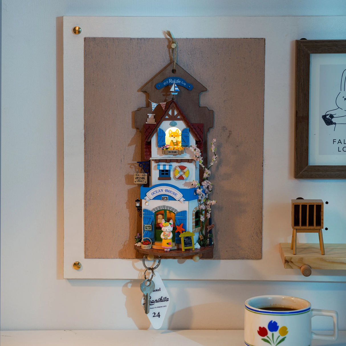 Island Dream Villa - Diorama zum Aufhängen