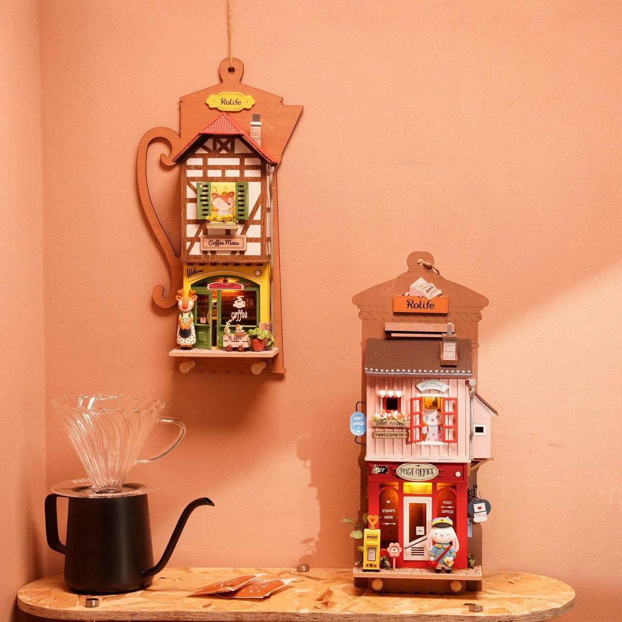 Lazy Coffee House - Diorama zum Aufhängen