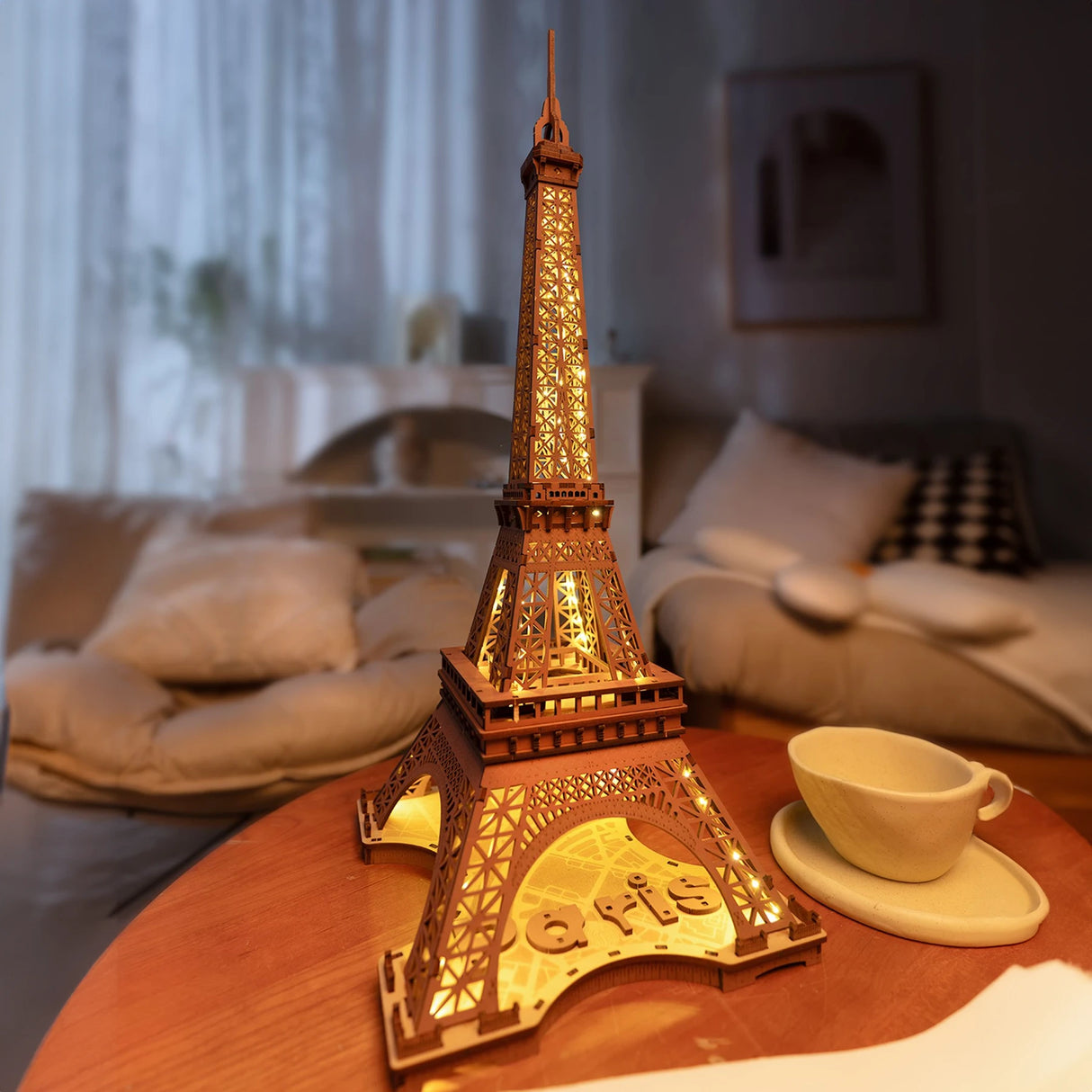 Night at the Eiffel Tower - Holzmodell