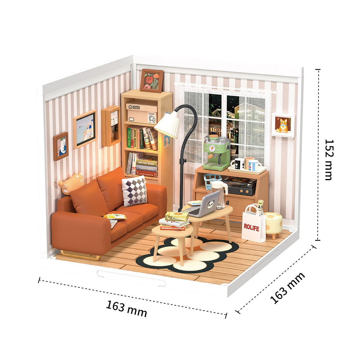 Cozy Living Lounge - Diorama