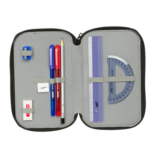 Safta - Hot Wheels "Let's Race" - Etui inkl. Stifte, Spitzer, Lineal und Radiergummi (37 Teile)