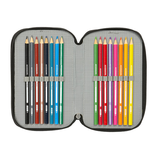 Safta - Hot Wheels "Let's Race" - Etui inkl. Stifte, Spitzer, Lineal und Radiergummi (37 Teile)
