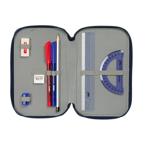 Safta - Sonic "City" - Etui inkl. Stifte, Spitzer, Lineal und Radiergummi (37 Teile)