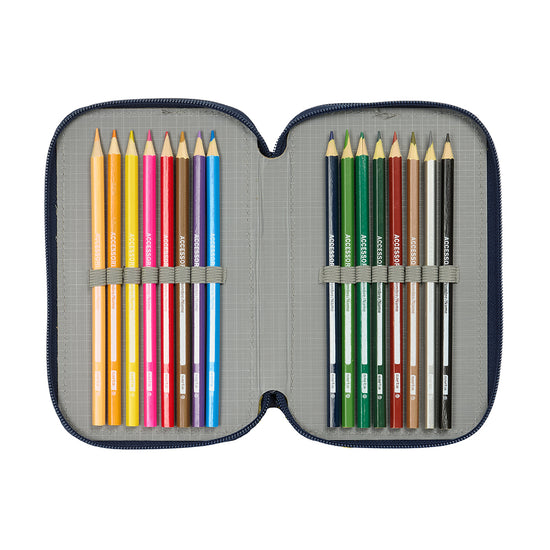 Safta - Sonic "City" - Etui inkl. Stifte, Spitzer, Lineal und Radiergummi (37 Teile)