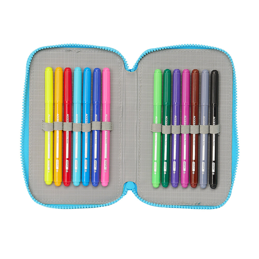 Stitch "Aloha" - Etui inkl. Stifte, Spitzer und Radiergummi (28 Teile)