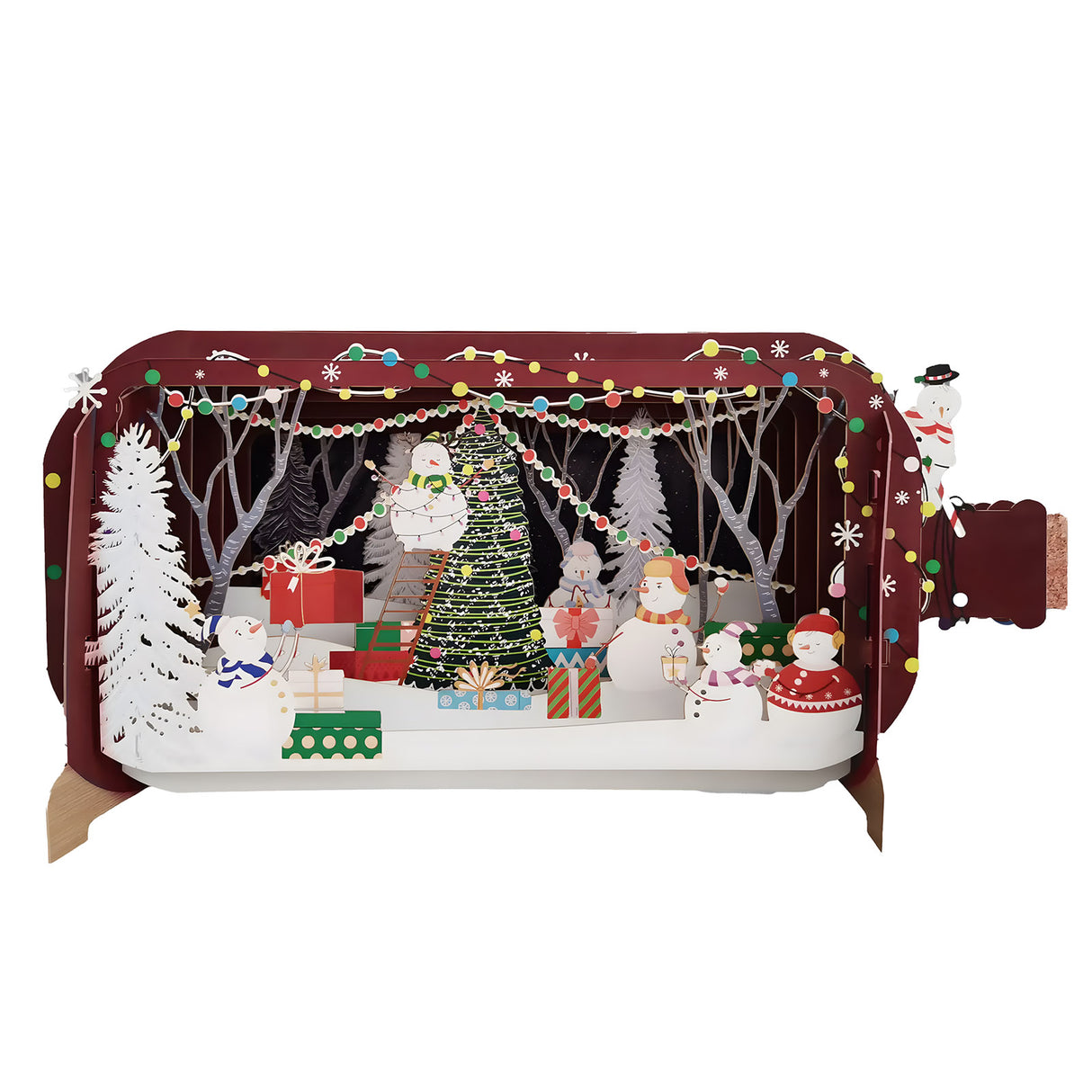 Schneemann - 3D Pop-Up Weihnachtskarte
