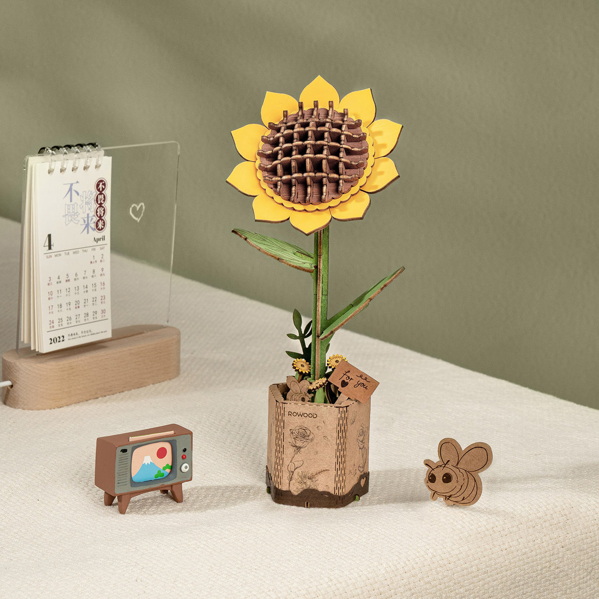 Sonnenblume - Holzbausatz Blume