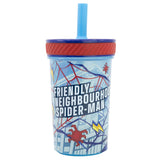 Spiderman "Dimension" - Drop Safe - Auslaufsicherer Becher mit Silikonstrohhalm (370 ml)