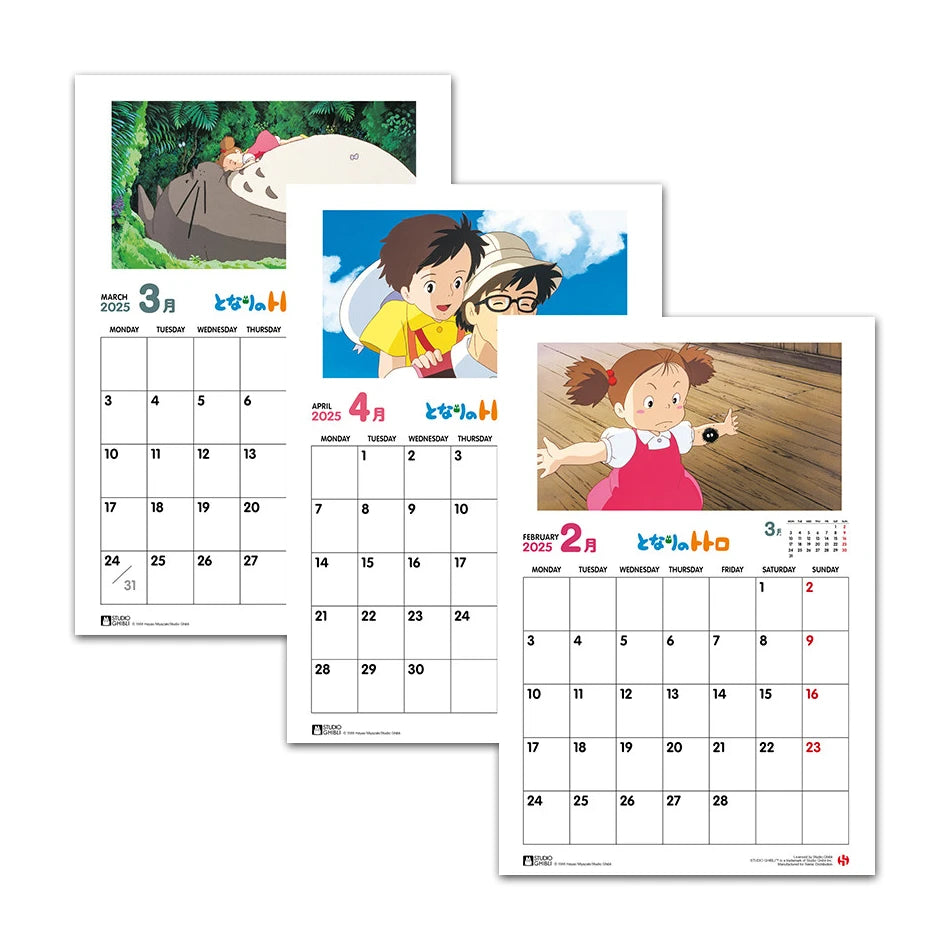 Mein Nachbar Totoro Kalender 2025 - Jahreskalender