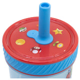Super Mario "Fun Emotions" - Drop Safe - Auslaufsicherer Becher mit Silikonstrohhalm (370 ml)