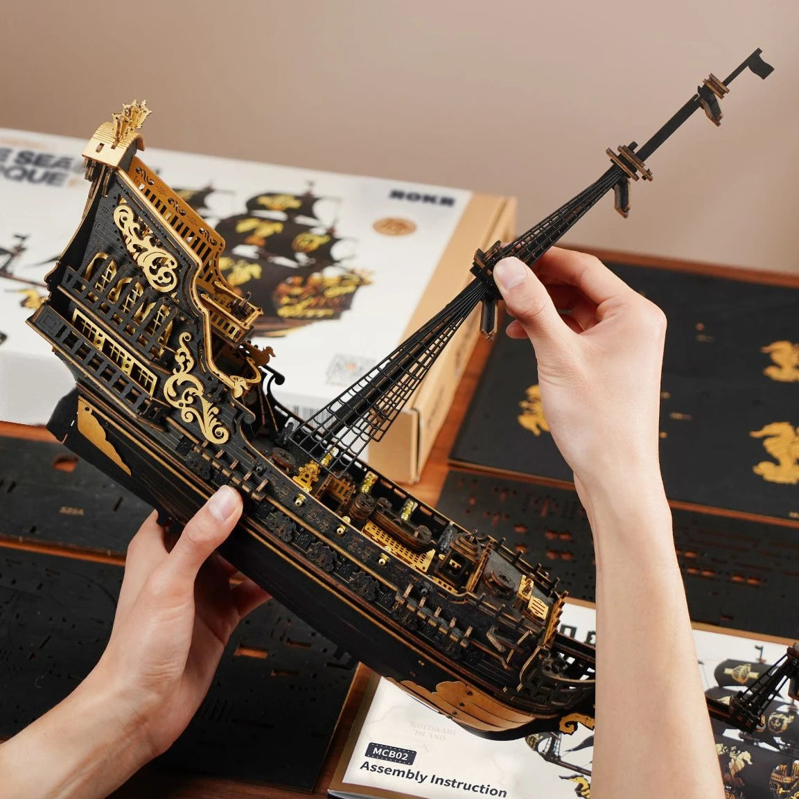 The Seahorse Barque - 3D Holzbausatz