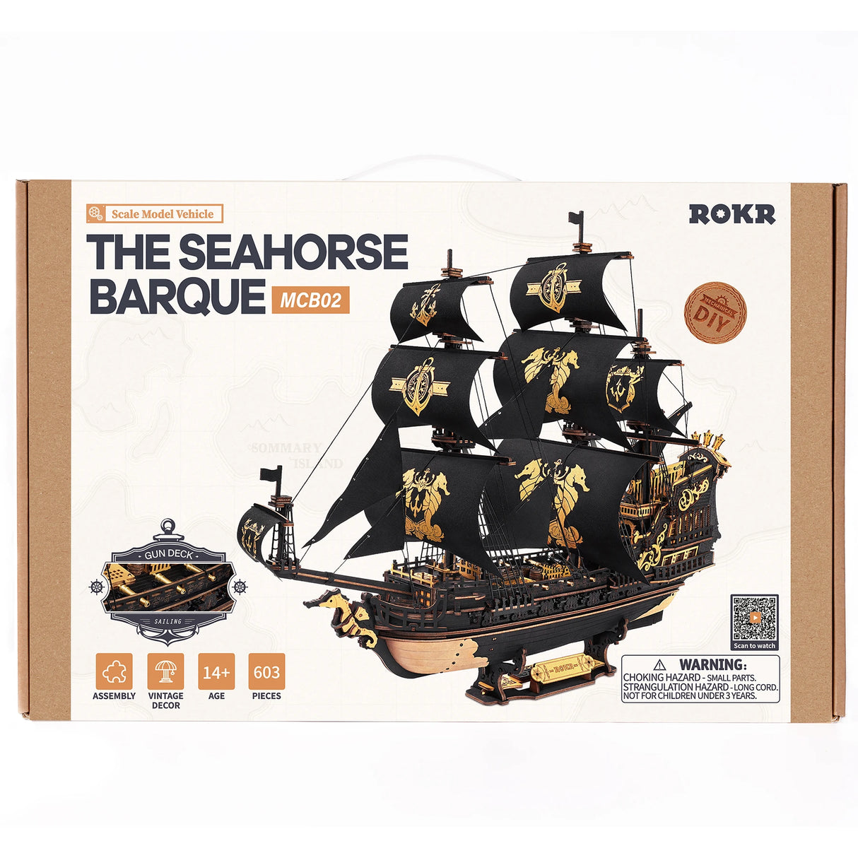 The Seahorse Barque - 3D Holzbausatz
