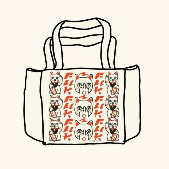 Heldbergs Games - Tote Bag „Fuck you - Maneki Neko“ - Tasche