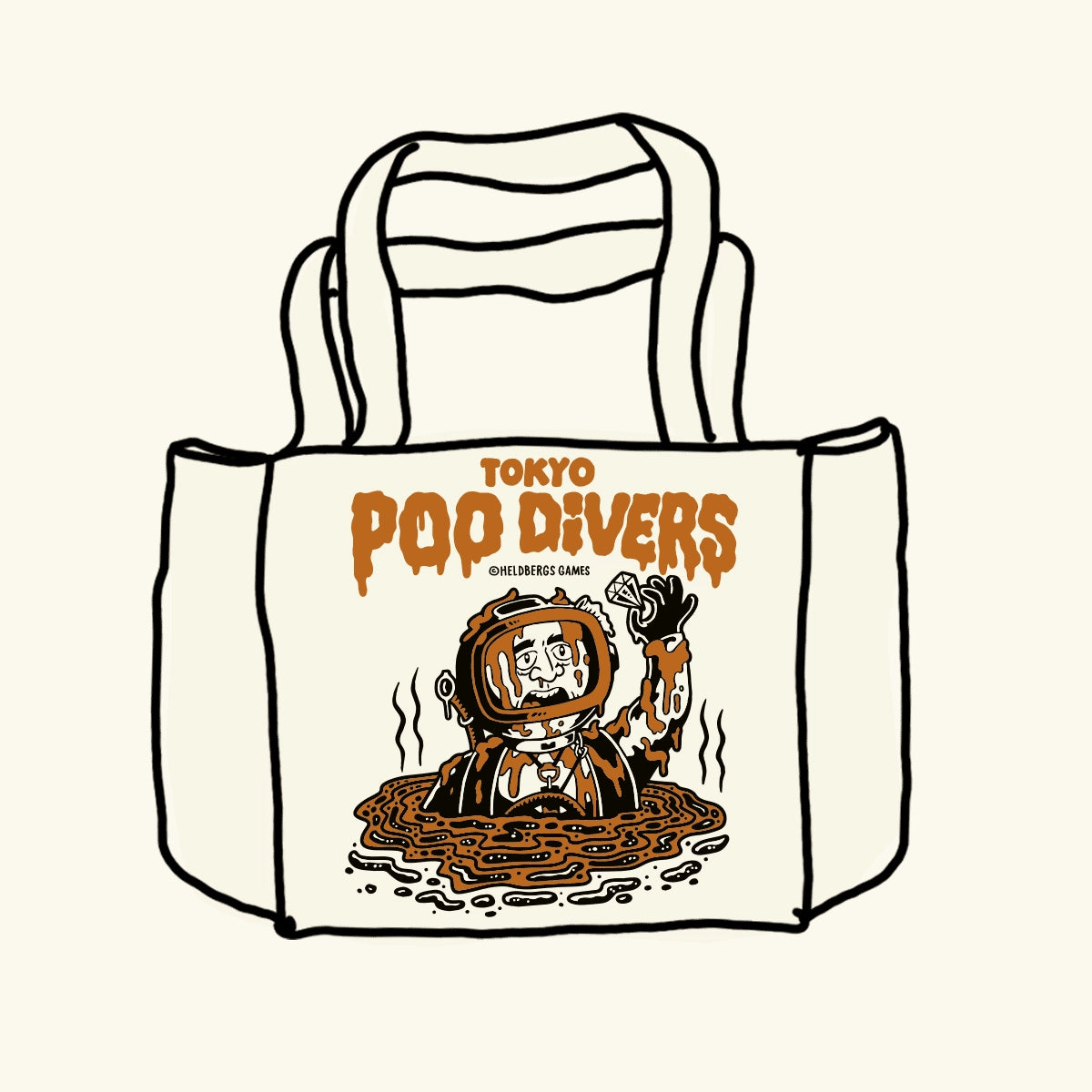 Tote Bag „Tokyo Poo Divers“ - Tragetasche