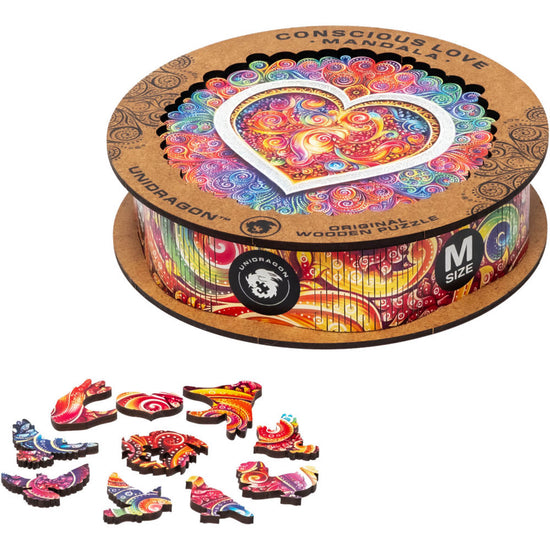 Unidragon - Mandala Councious Love (200 Teile) - Holzpuzzle