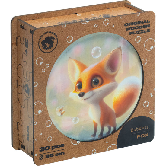 Unidragon - Bubblezz Fuchs (30 Teile) - Holzpuzzle für Kinder