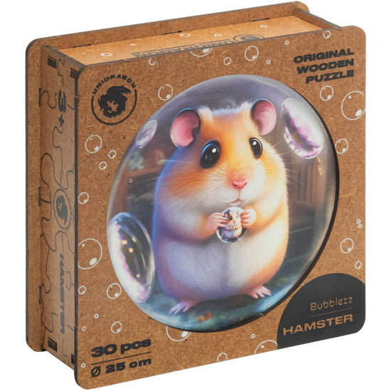 Unidragon - Bubblezz Hamster (30 Teile) - Holzpuzzle für Kinder