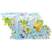Unidragon - Bunte Weltkarte  (100 Teile) - Holzpuzzle für Kinder