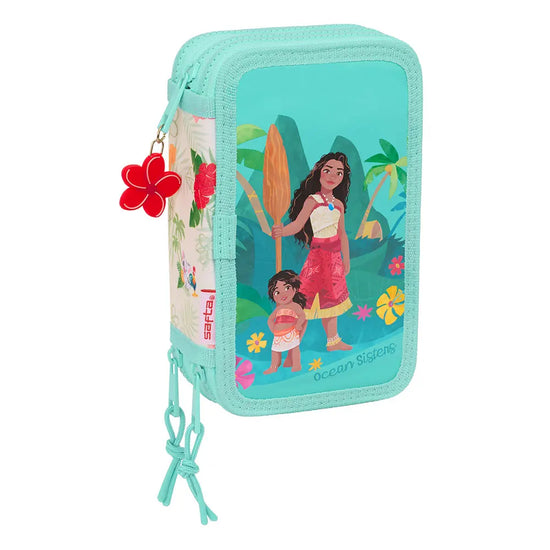 Safta - Vaiana - Etui inkl. Stifte, Spitzer, Lineal und Radiergummi (37 Teile)