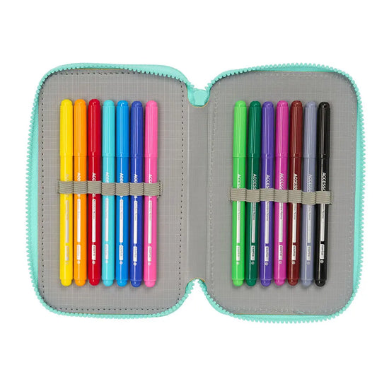 Safta - Vaiana - Etui inkl. Stifte, Spitzer, Lineal und Radiergummi (37 Teile)