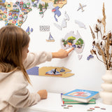 2D Kinder Weltkarte aus Holz - Wanddekoration