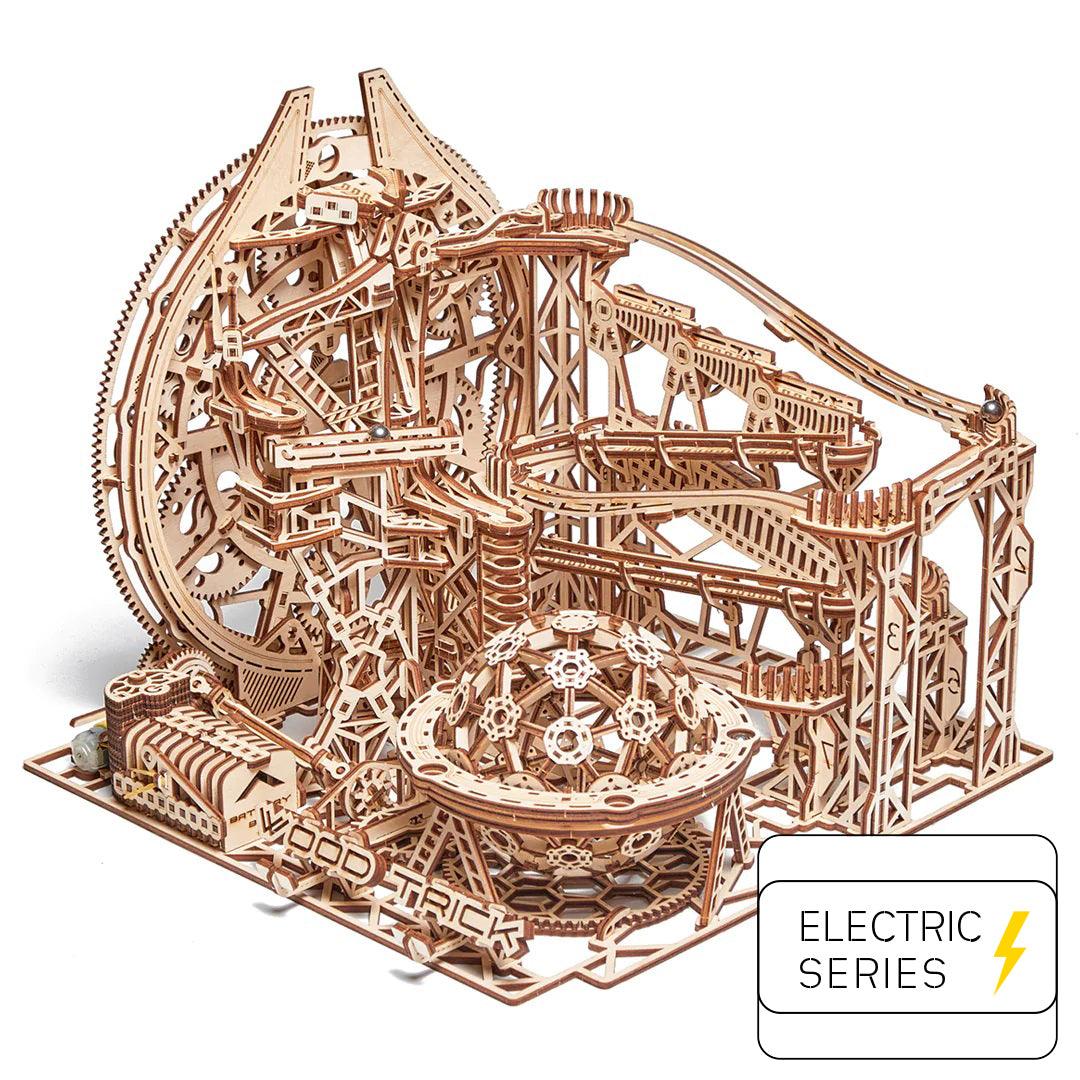 Galaxy Kugelbahn - 3D Holzbausatz (Elektrisch) - derdealer.ch