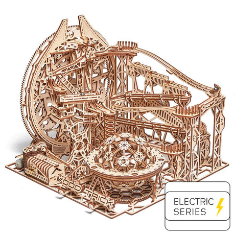 Galaxy Kugelbahn - 3D Holzbausatz (Elektrisch) - derdealer.ch