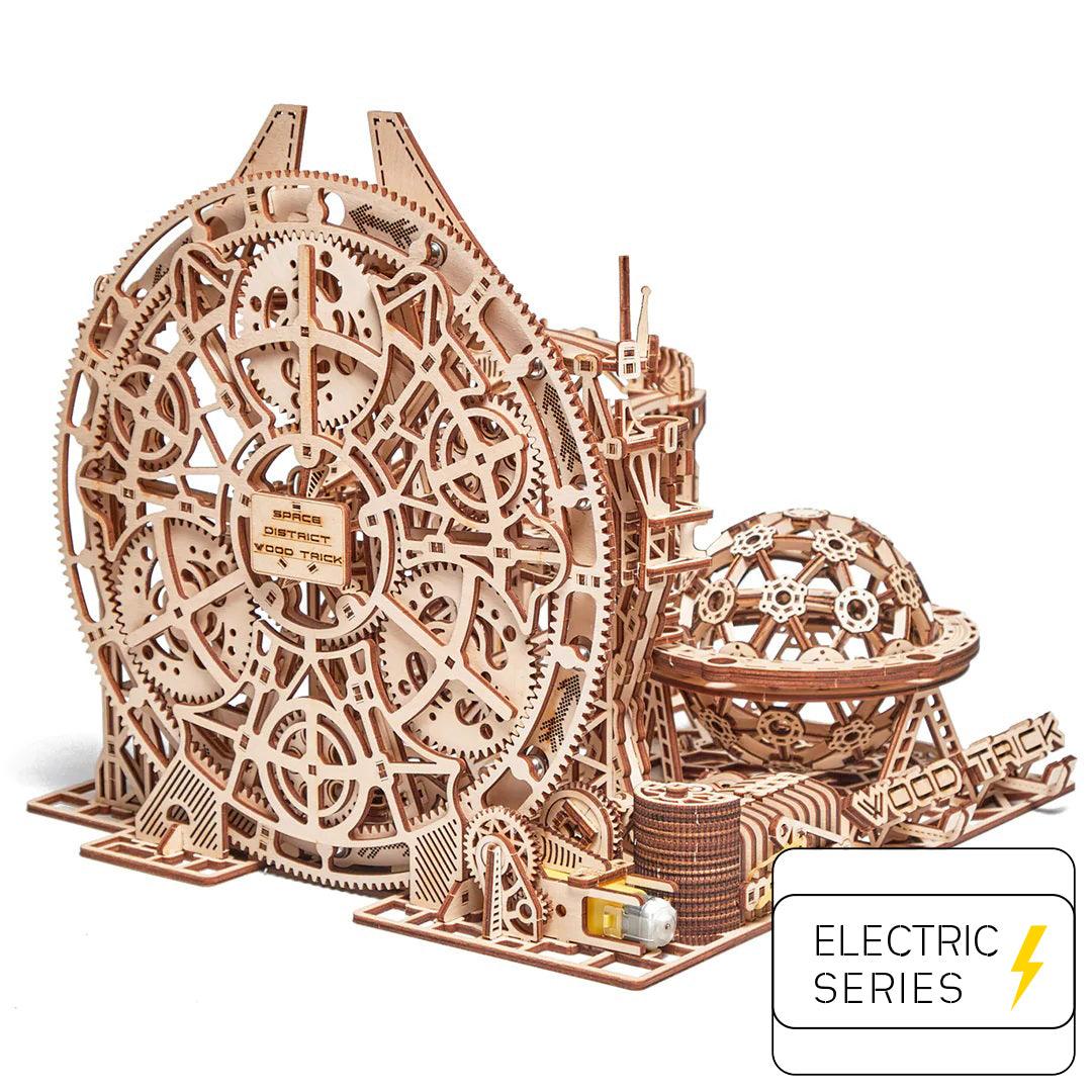 Galaxy Kugelbahn - 3D Holzbausatz (Elektrisch) - derdealer.ch
