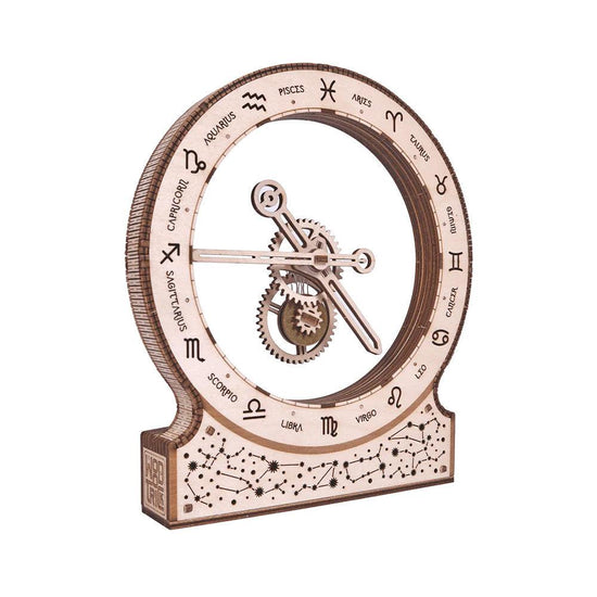 Kinetic Clock: Zodiac / Sternzeichen - 3D Holzbausatz (Elektrisch) - derdealer.ch 