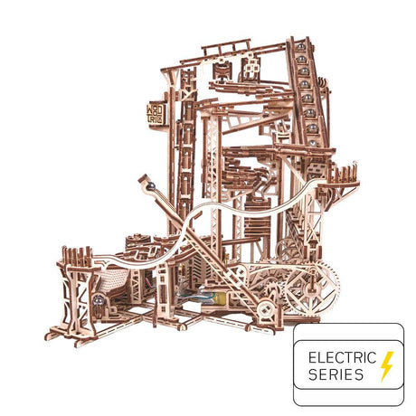 Spiral Kugelbahn - 3D Holzbausatz (Elektrisch) - derdealer.ch