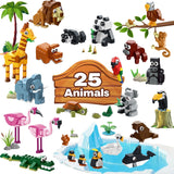 Zoo Party mit 25 Tieren - Klemmbausteine