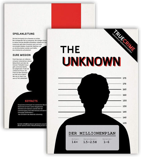 The Unknown - Der Millionenplan - Krimispiel - derdealer.ch
