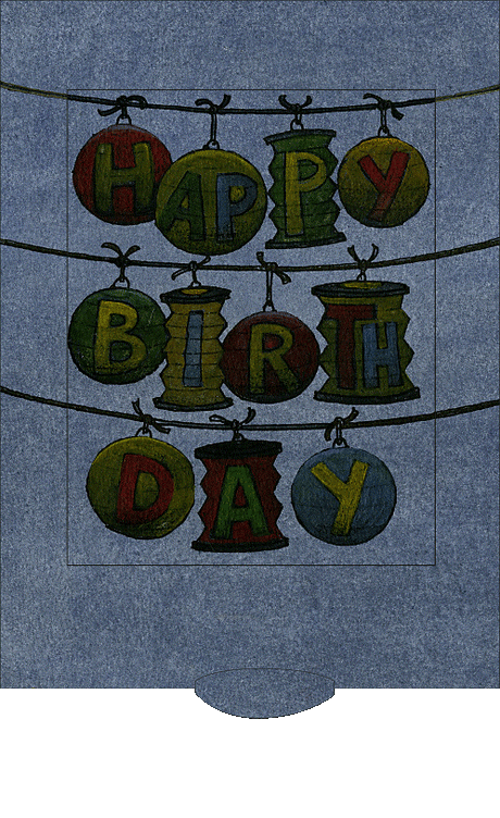 Lampions - Geburtstagskarte