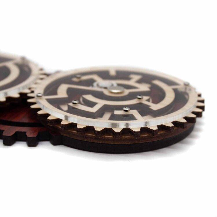Zahnradlabyrinth - Schiebepuzzle - Knobelspiel - derdealer.ch