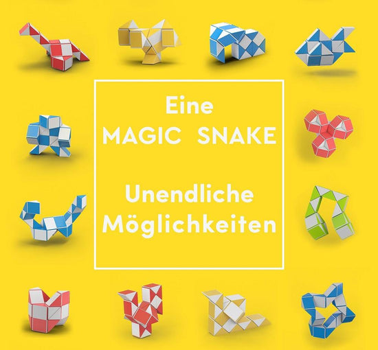 Magic Snake mit 24 Blöcken (Gelb) - Knobelspiel - derdealer.ch 