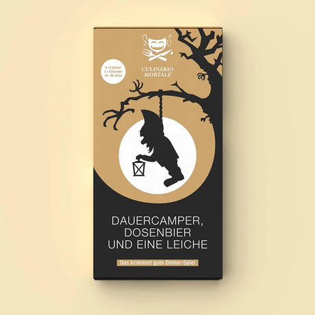 Krimidinner für Zuhause Culinario Mortale Dauercamper, Dosenbier und eine Leiche