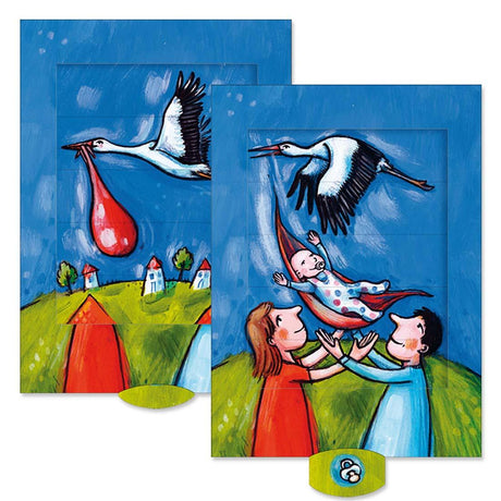 Grusskarte Geburt Klapperstorch