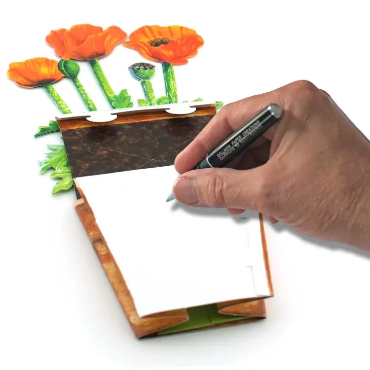 Mohnblume - 3D Grusskarte - derdealer.ch