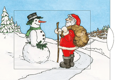 Schneehase - Weihnachtskarte - derdealer.ch 