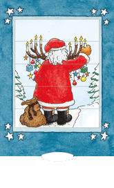 Weihnachtsmann Geweih - Weihnachtskarte - derdealer.ch