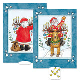 Weihnachtsmann Geweih - Weihnachtskarte - derdealer.ch