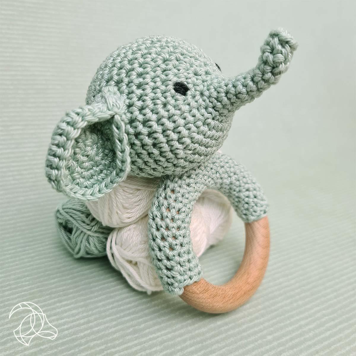 Rassel Elefant - Häkelset - derdealer.ch