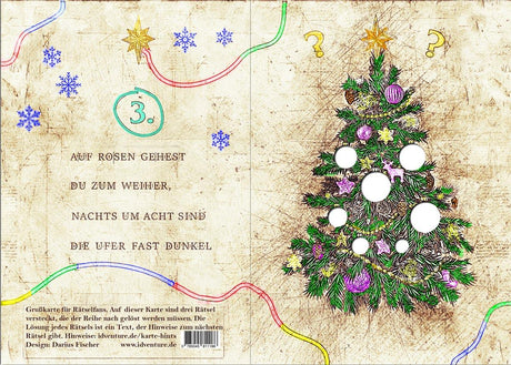 Frohe Weihnachten - Rätsel-/Escape Grusskarte - derdealer.ch