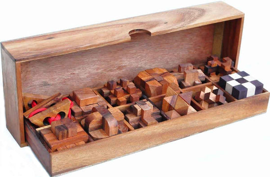 Knobel-Set aus Holz 12 in 1 - Knobelspiel - derdealer.ch 
