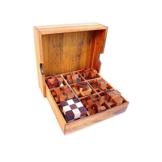 Knobel-Set aus Holz 9 in 1 - Knobelspiel - derdealer.ch 