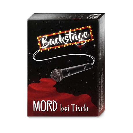 Krimidinner Spiel für Zuhause - Mord bei Tisch Backstage